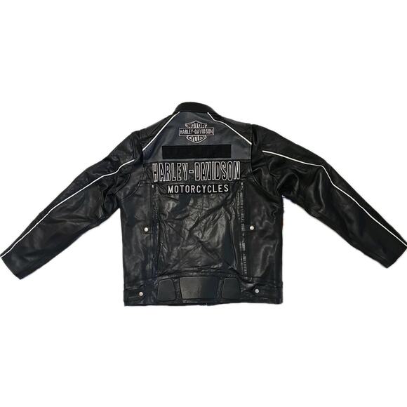 Cava Harley-Davidson Motorcycles Legendary Leather Jacket Black Size 3XL Zip - Picture 8 of 8